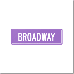 Broadway purple Posters and Art